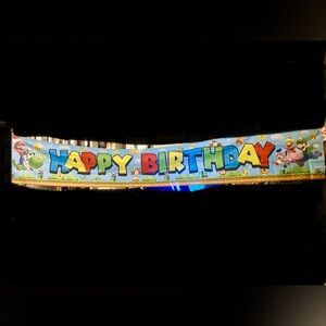 Super Mario Birthday Banner
